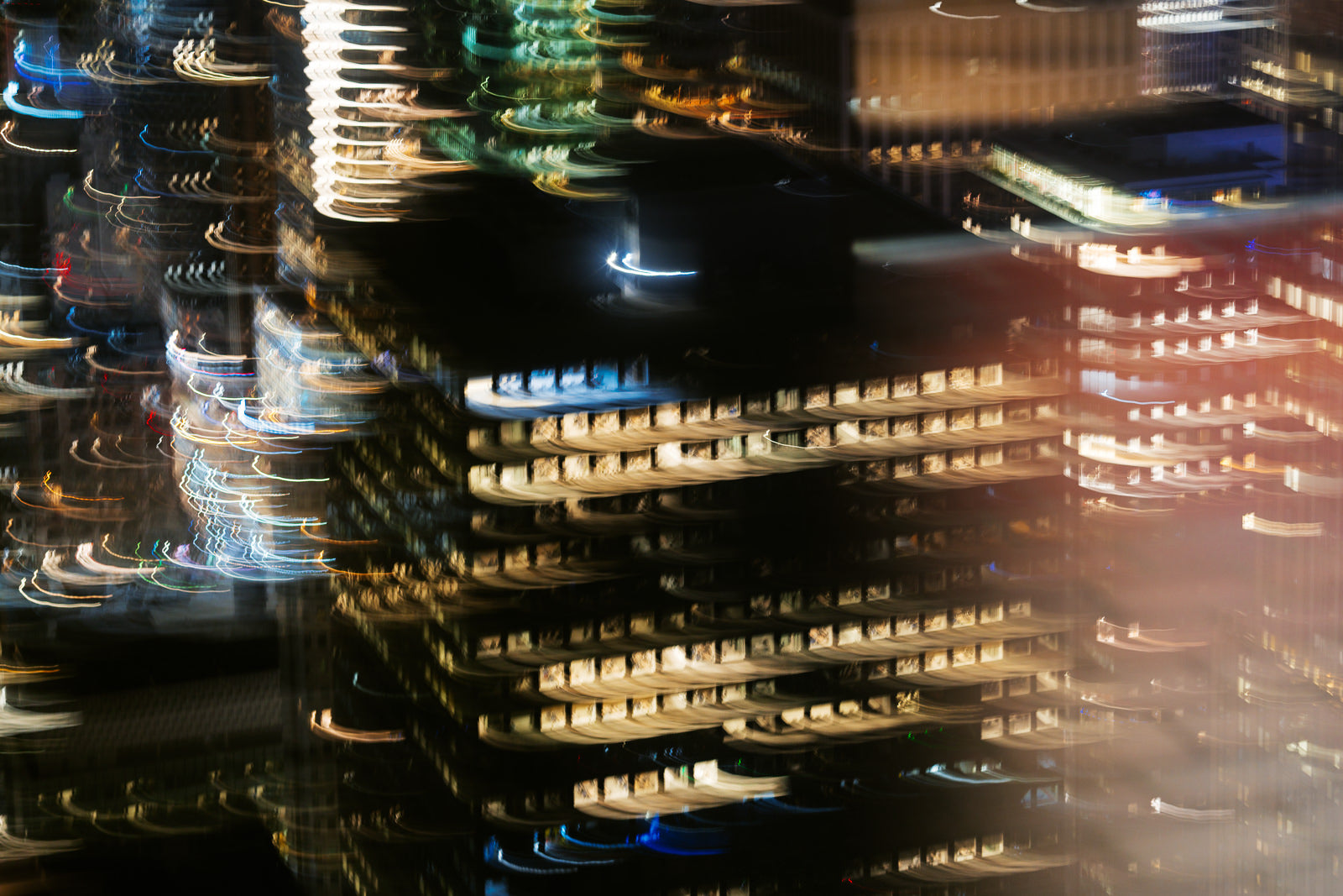 Night in New York fine art photography print by Nick Sparks — abstract city lights in Manhattan